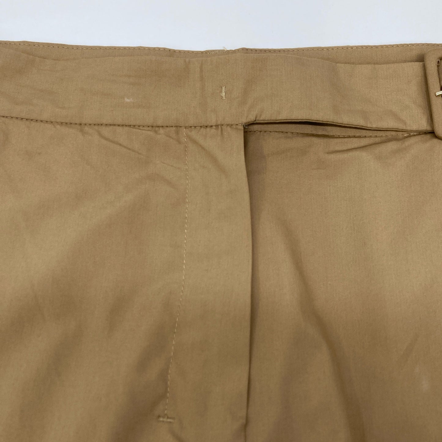 S MaxMara エスマックスマーラ 24191310136 ｷｬﾒﾙ ｺｯﾄﾝ ﾍﾞﾙﾃｯﾄﾞ ﾜｲﾄﾞﾄﾗｳｻﾞｰｽﾞ ボトムス 46