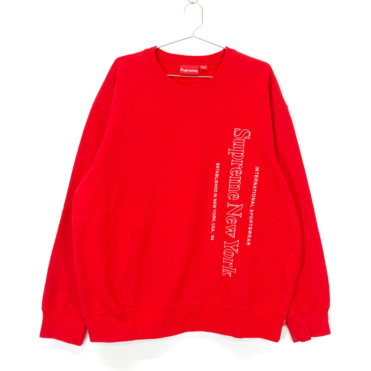 Supreme シュプリーム 20FW ﾚｯﾄﾞ Side Logo Crewneck トップス L