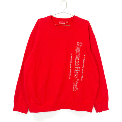 Supreme シュプリーム 20FW ﾚｯﾄﾞ Side Logo Crewneck トップス L