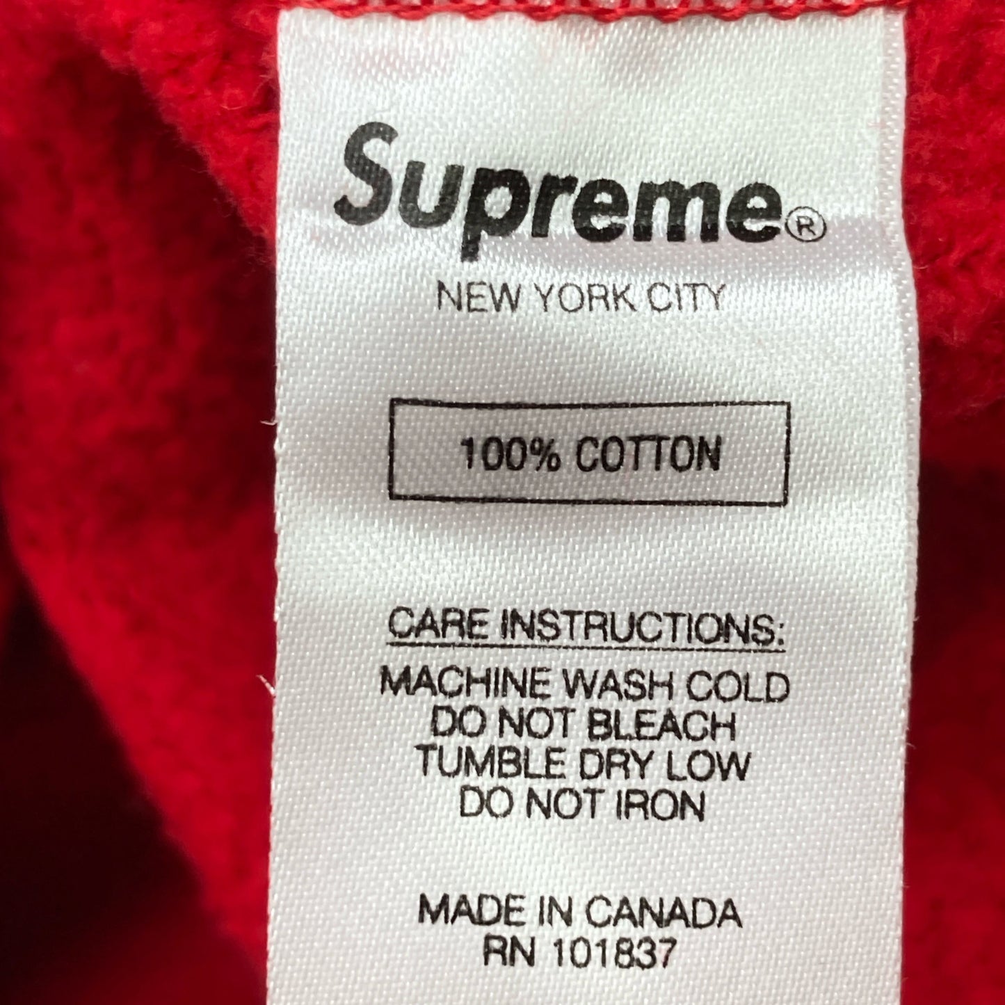 Supreme シュプリーム 20FW ﾚｯﾄﾞ Side Logo Crewneck トップス L