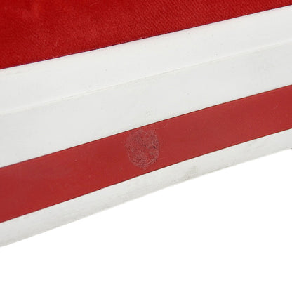 Alexander McQueen アレキサンダーマックイーン 美品 ローカットスニーカー シューズ レディース ベルベット レッド×ホワイト 37 482173 シューズ 37