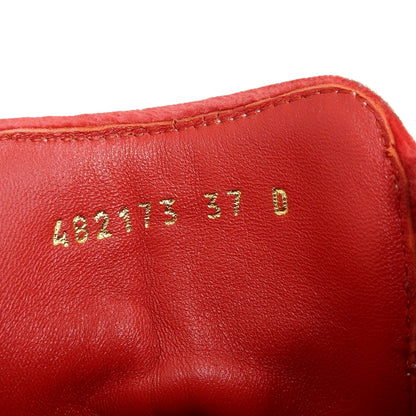 Alexander McQueen アレキサンダーマックイーン 美品 ローカットスニーカー シューズ レディース ベルベット レッド×ホワイト 37 482173 シューズ 37