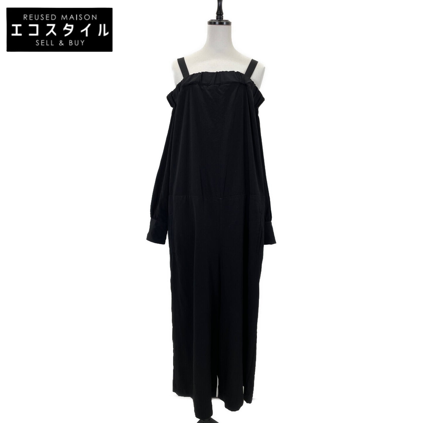 Y's Pink ワイズピンク 【TAKESHI KOSAKA by】YG-D17-500 14SS ブラック オフショルダー オールインワン ワンピース 2