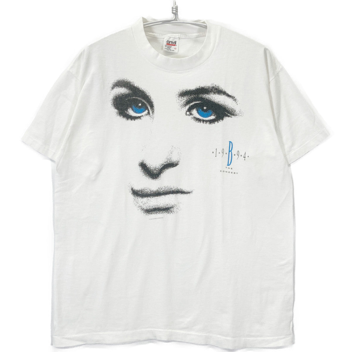 anvil アンビル 90'S ホワイト Barbra Streisand Tシャツ トップス L