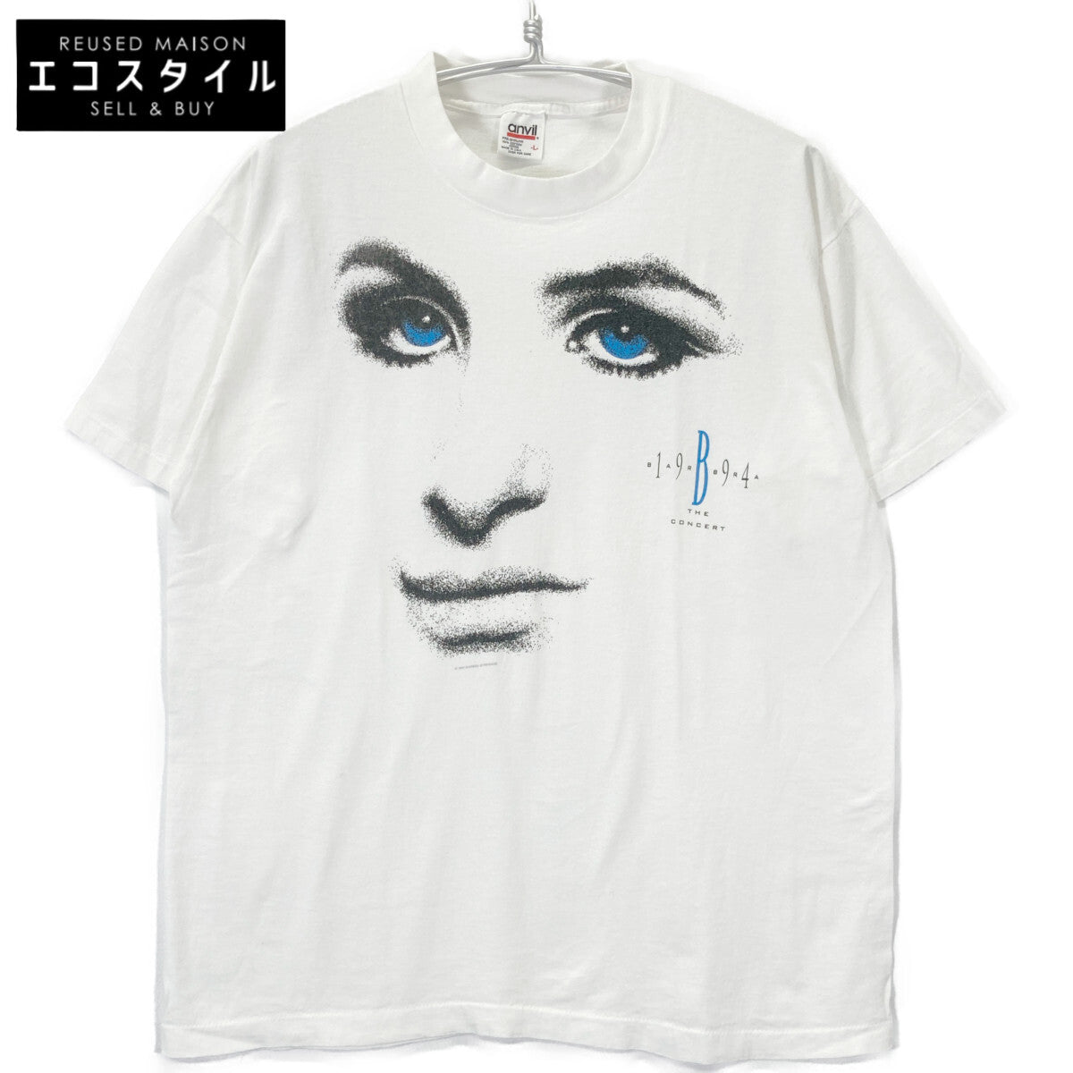 anvil アンビル 90'S ホワイト Barbra Streisand Tシャツ トップス L