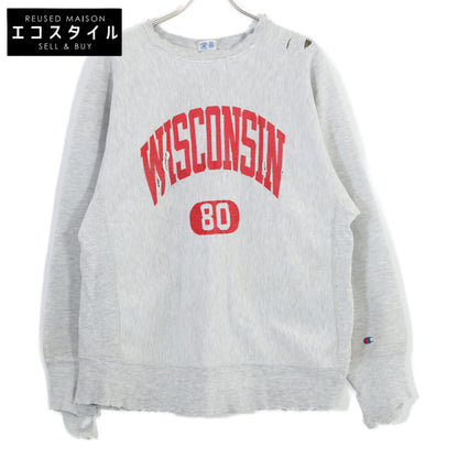 Champion チャンピオン 80'S トリコタグ WISCONSIN ボロ リバースウィーブ スウェットシャツ/ トップス XL