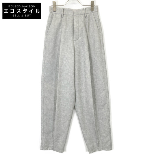 AKIRA NAKA アキラナカ WS2308-GY グレー ポリエステル×コットン センタープレス テーパードスラックス ボトムス 1