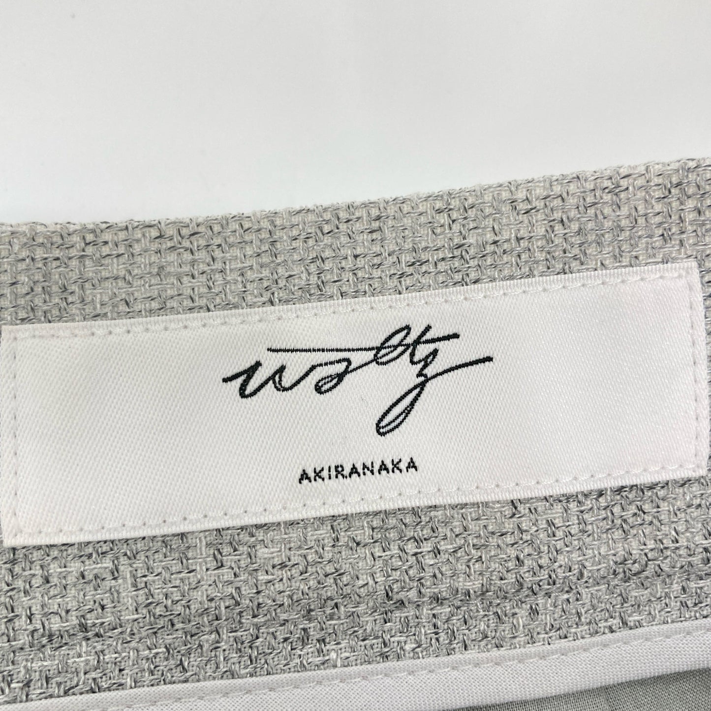 AKIRA NAKA アキラナカ WS2308-GY グレー ポリエステル×コットン センタープレス テーパードスラックス ボトムス 1