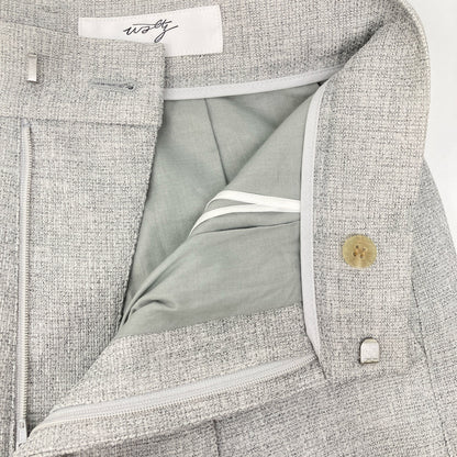 AKIRA NAKA アキラナカ WS2308-GY グレー ポリエステル×コットン センタープレス テーパードスラックス ボトムス 1