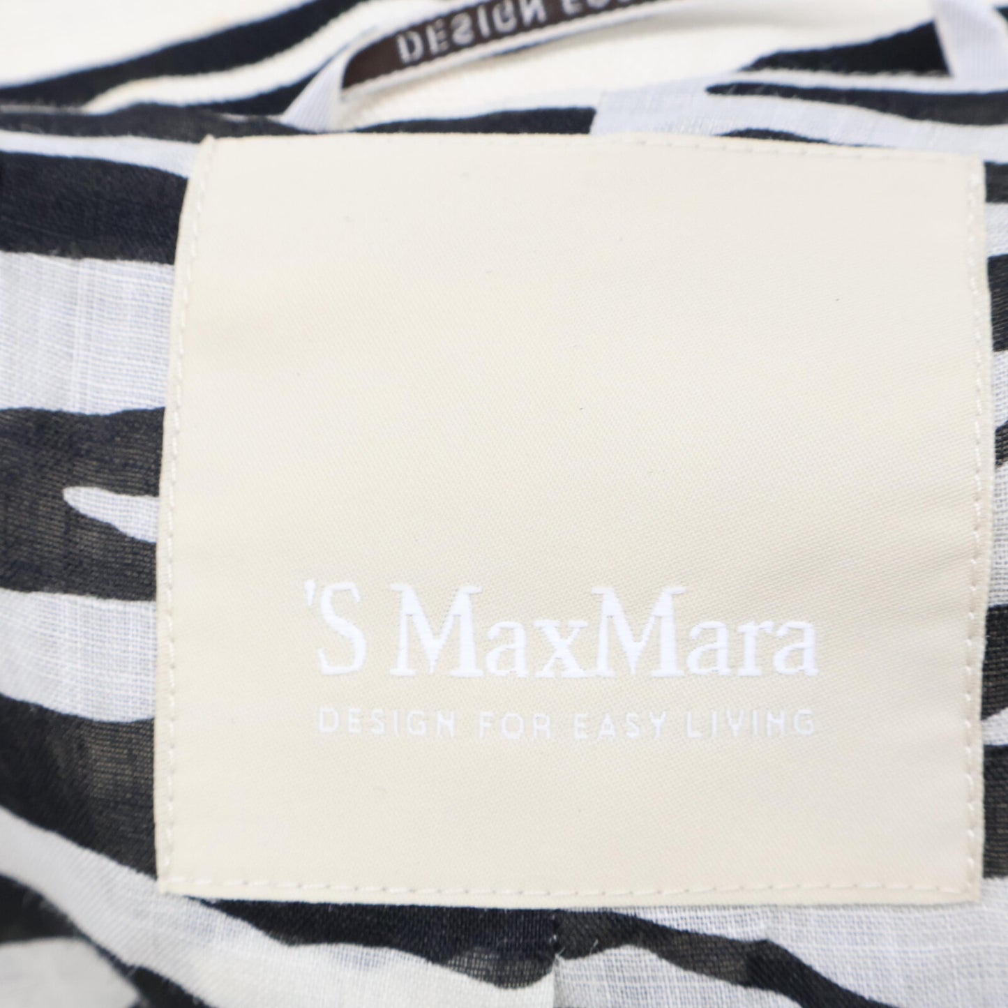 S MaxMara エスマックスマーラ 90810372 ﾌﾞﾗｯｸ×ﾍﾞｰｼﾞｭ ｾﾞﾌﾞﾗﾛﾝｸﾞｺｰﾄ コート 42