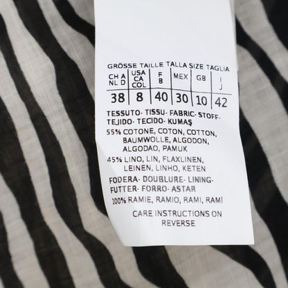 S MaxMara エスマックスマーラ 90810372 ﾌﾞﾗｯｸ×ﾍﾞｰｼﾞｭ ｾﾞﾌﾞﾗﾛﾝｸﾞｺｰﾄ コート 42