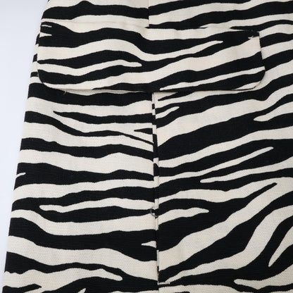 S MaxMara エスマックスマーラ 90810372 ﾌﾞﾗｯｸ×ﾍﾞｰｼﾞｭ ｾﾞﾌﾞﾗﾛﾝｸﾞｺｰﾄ コート 42