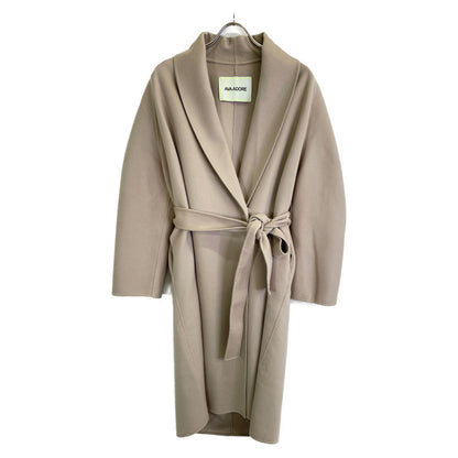 Ava Adore アヴァアドール 531-0281003 ﾍﾞｰｼﾞｭ ｳｰﾙ×ﾐﾝｸﾌｧｰ ﾍﾞﾙﾃｯﾄﾞｼﾝｸﾞﾙｺｰﾄ コート 36