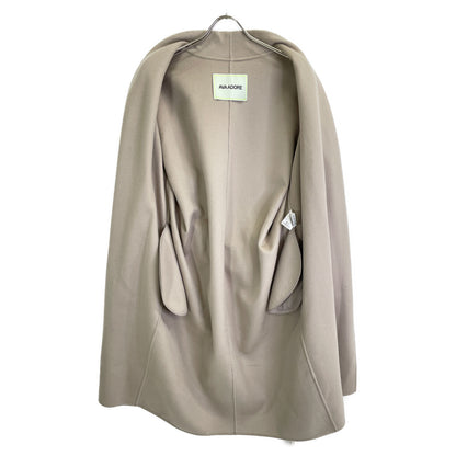 Ava Adore アヴァアドール 531-0281003 ﾍﾞｰｼﾞｭ ｳｰﾙ×ﾐﾝｸﾌｧｰ ﾍﾞﾙﾃｯﾄﾞｼﾝｸﾞﾙｺｰﾄ コート 36