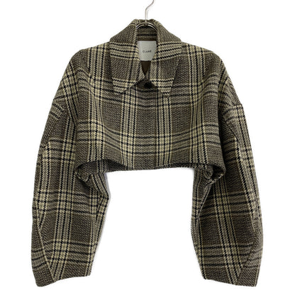 CLANE クラネ 【美品/23AW】15104-0512 ROUND SLEEVE SHORT JACKET チェック ショート ジャケット 2