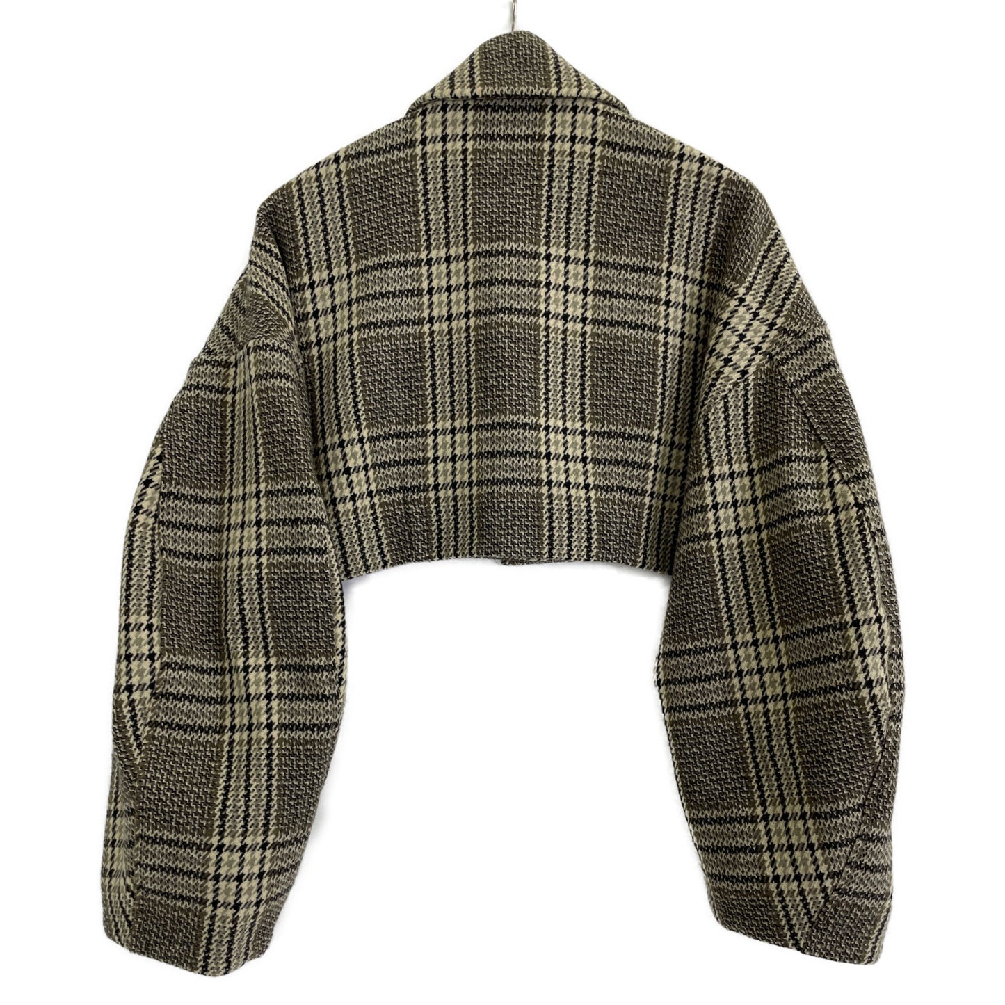 CLANE クラネ 【美品/23AW】15104-0512 ROUND SLEEVE SHORT JACKET チェック ショート ジャケット 2