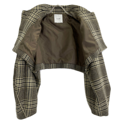 CLANE クラネ 【美品/23AW】15104-0512 ROUND SLEEVE SHORT JACKET チェック ショート ジャケット 2