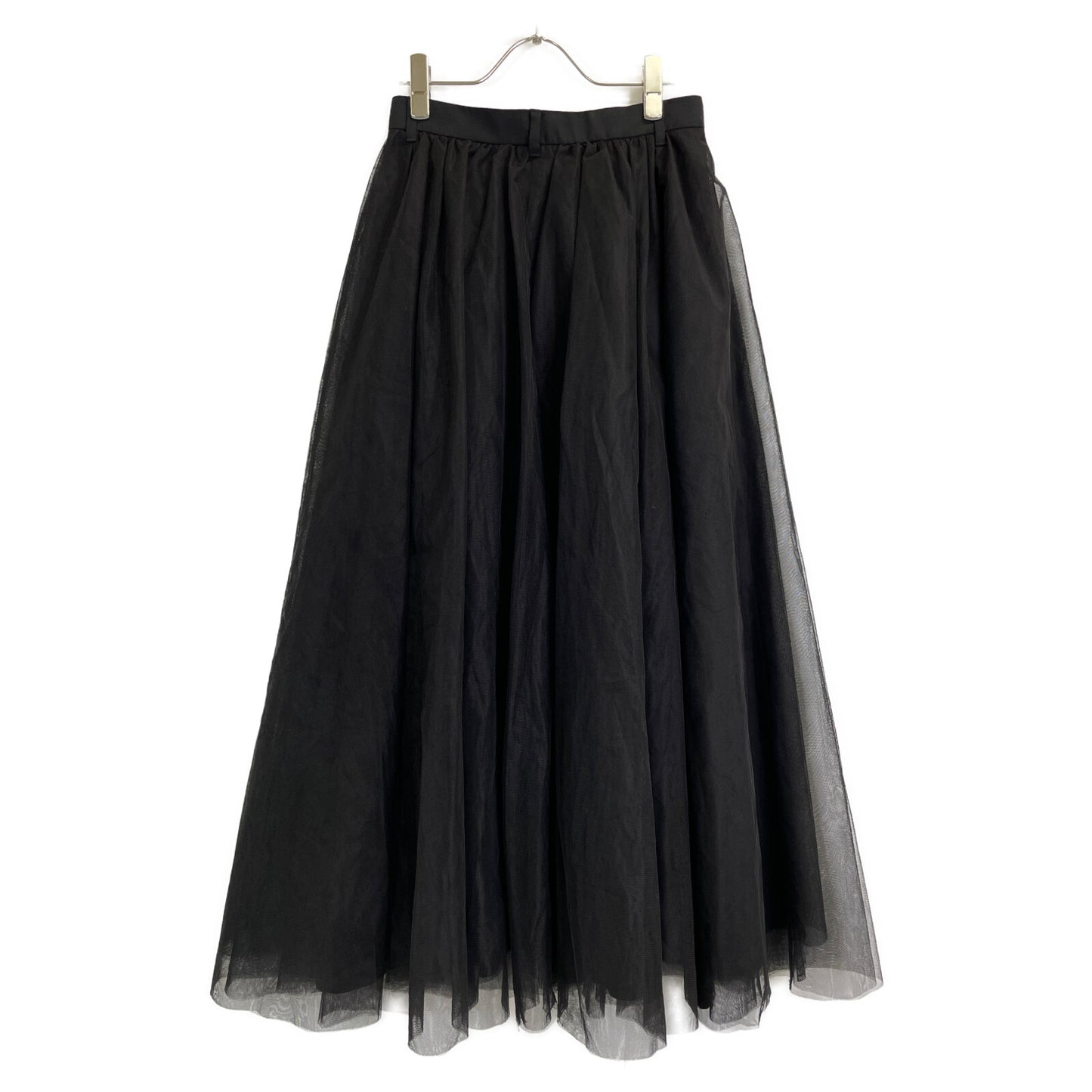 CLANE クラネ 15109-6012 23AW ﾌﾞﾗｯｸ VOLUME LONG PANIER SKIRT ﾁｭｰﾙﾛﾝｸﾞｽｶｰﾄ スカート 2