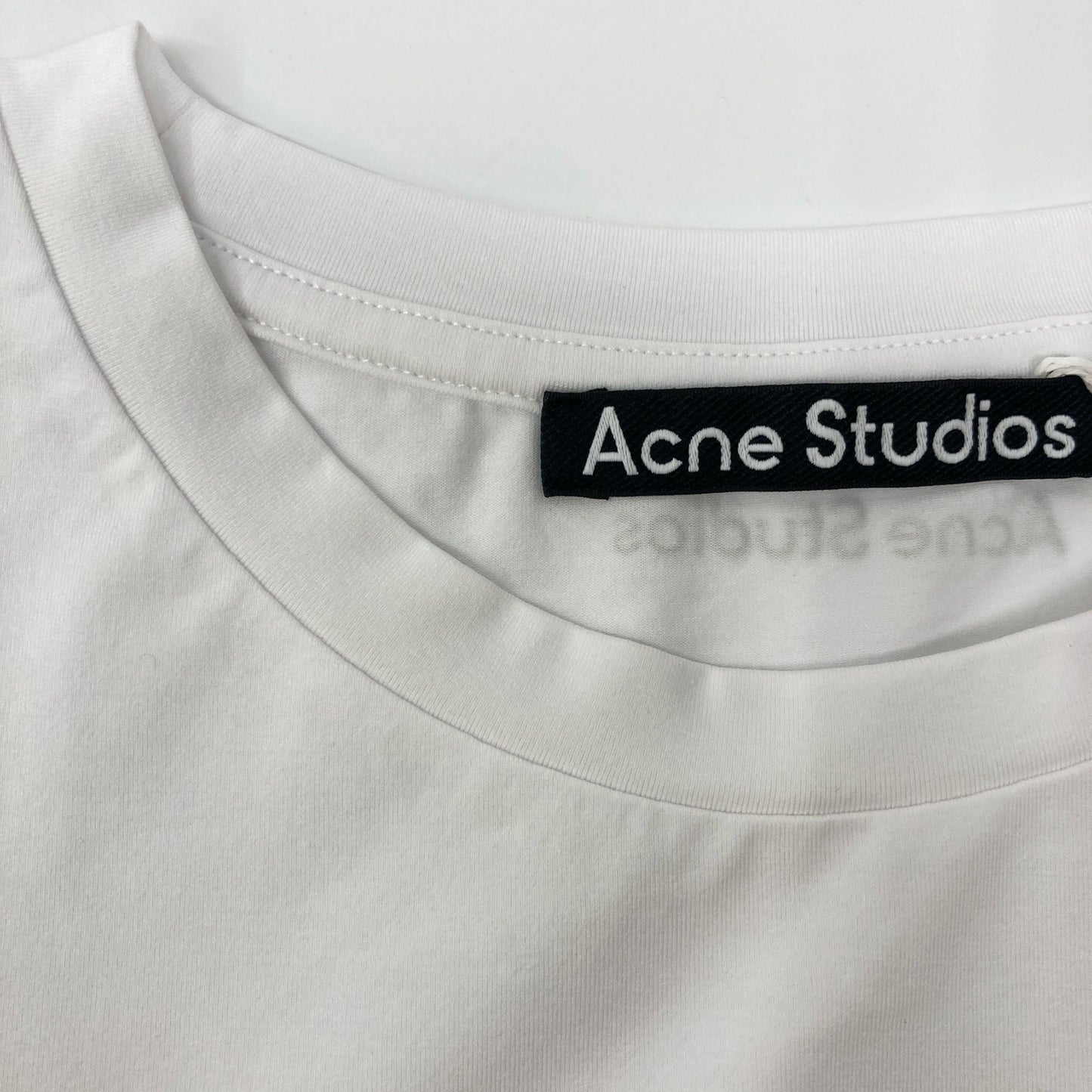 ACNE STUDIOS アクネ ストゥディオズ FA-UX-TSHI00315 ホワイト ピマコットン Faceロゴ ショートスリーブカットソー トップス S