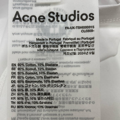 ACNE STUDIOS アクネ ストゥディオズ FA-UX-TSHI00315 ホワイト ピマコットン Faceロゴ ショートスリーブカットソー トップス S