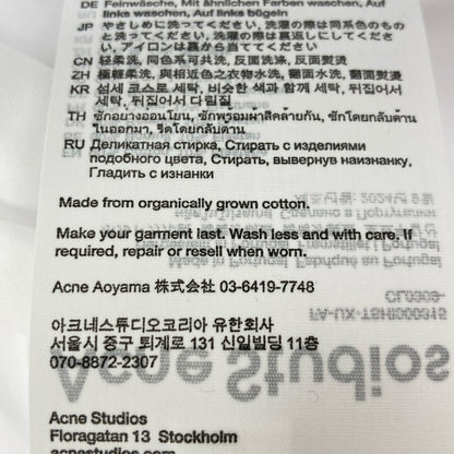 ACNE STUDIOS アクネ ストゥディオズ FA-UX-TSHI00315 ホワイト ピマコットン Faceロゴ ショートスリーブカットソー トップス S