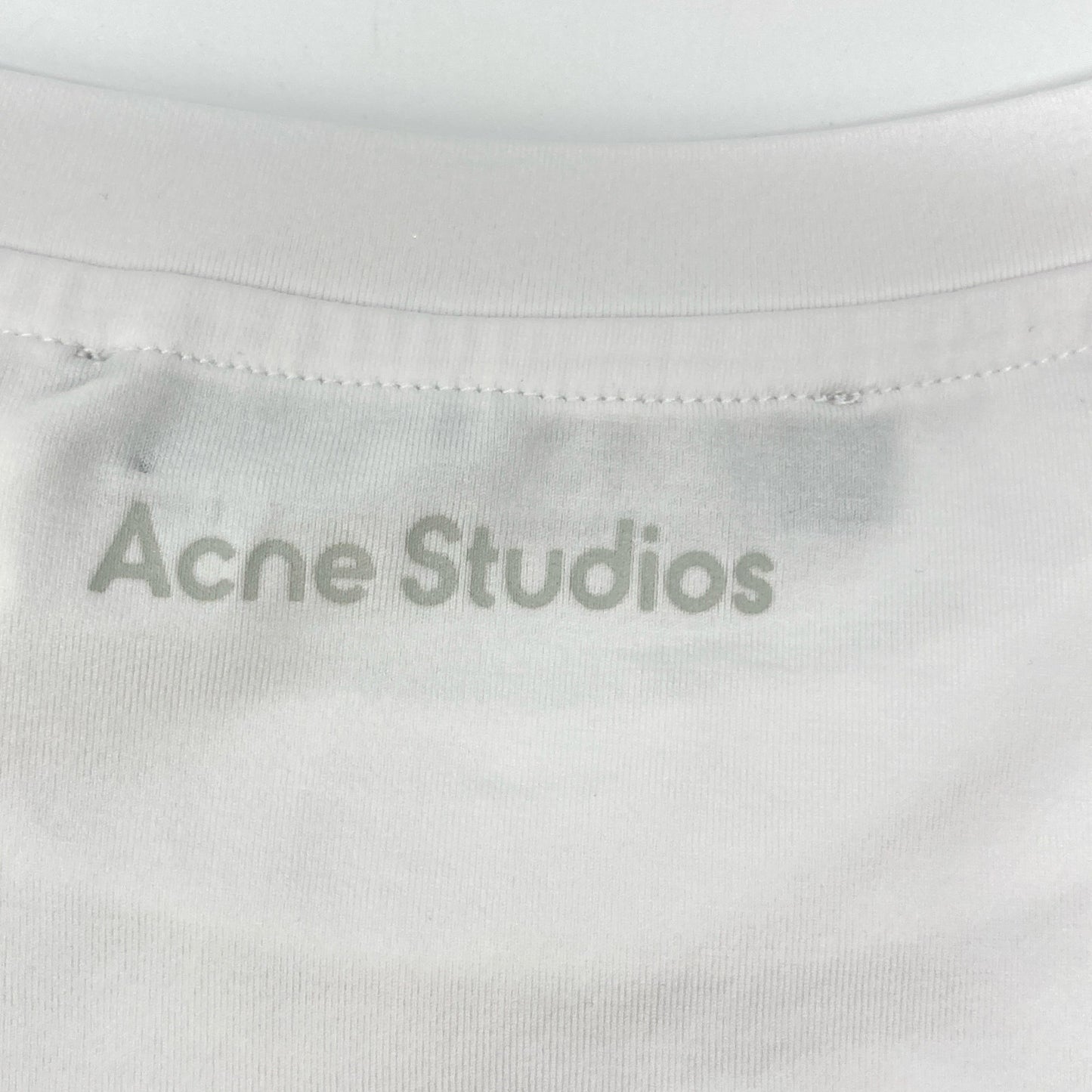 ACNE STUDIOS アクネ ストゥディオズ FA-UX-TSHI00315 ホワイト ピマコットン Faceロゴ ショートスリーブカットソー トップス S