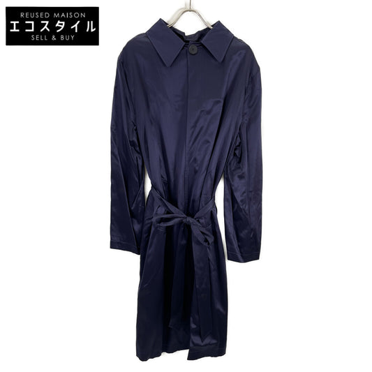 BALENCIAGA バレンシアガ 20AW 642234 ﾈｲﾋﾞｰ back to front trench dress ｻﾃﾝ ﾄﾞﾚｽﾜﾝﾋﾟｰｽ/ｺｰﾄ ワンピース 34