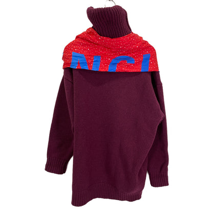 BALENCIAGA バレンシアガ 18年製 544179 ﾎﾞﾙﾄﾞｰ ﾀｰﾄﾙﾈｯｸｽｶｰﾌ ﾌﾟﾙｵｰﾊﾞｰﾆｯﾄ トップス XS