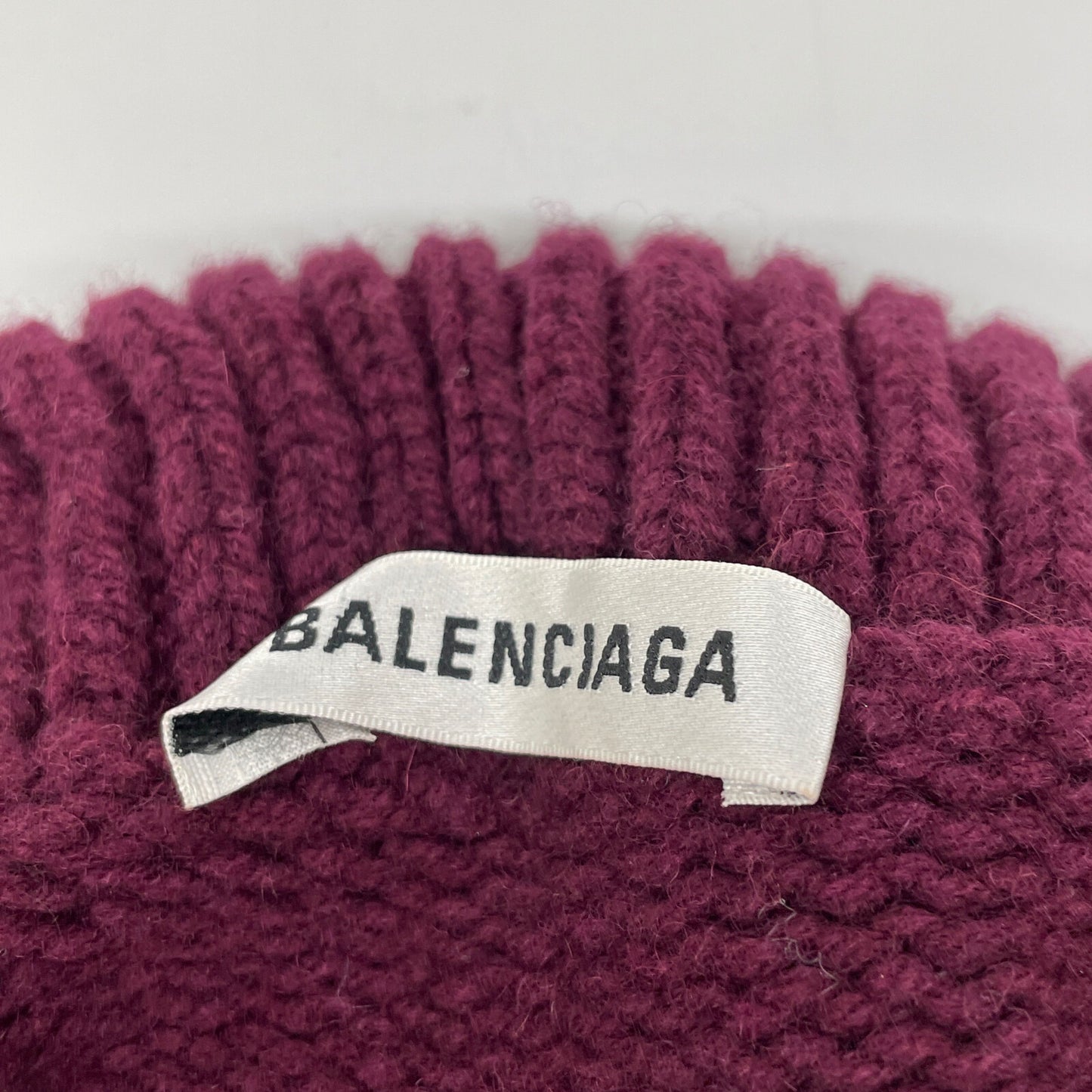 BALENCIAGA バレンシアガ 18年製 544179 ﾎﾞﾙﾄﾞｰ ﾀｰﾄﾙﾈｯｸｽｶｰﾌ ﾌﾟﾙｵｰﾊﾞｰﾆｯﾄ トップス XS