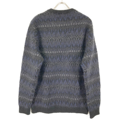 BATONER バトナー 【×Pilgrim】BN-22FM079 ﾌﾞﾗｯｸ ﾓﾍﾔ ｼﾞｬｶﾞｰﾄﾞｸﾙｰﾈｯｸﾆｯﾄ トップス 2