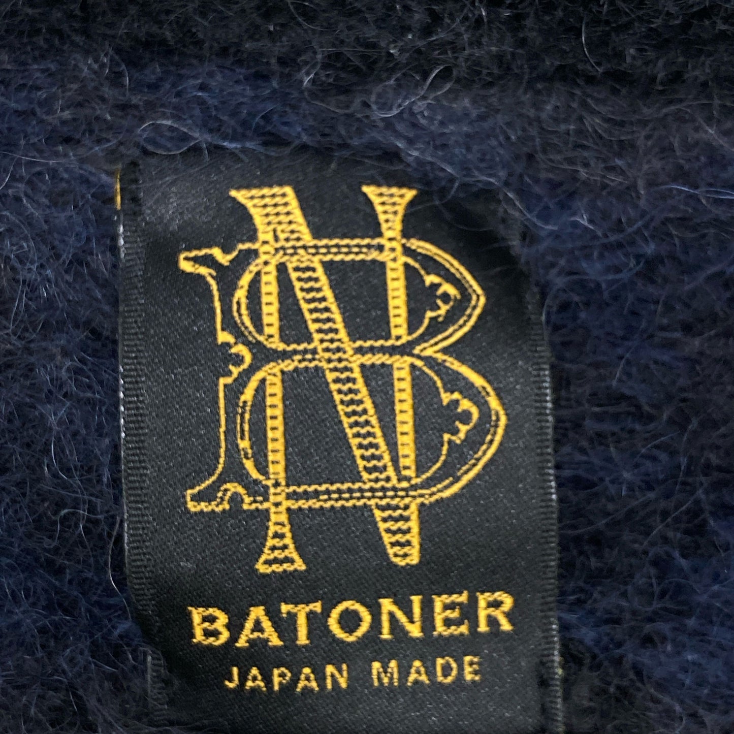 BATONER バトナー 【×Pilgrim】BN-22FM079 ﾌﾞﾗｯｸ ﾓﾍﾔ ｼﾞｬｶﾞｰﾄﾞｸﾙｰﾈｯｸﾆｯﾄ トップス 2