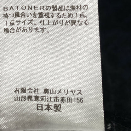 BATONER バトナー 【×Pilgrim】BN-22FM079 ﾌﾞﾗｯｸ ﾓﾍﾔ ｼﾞｬｶﾞｰﾄﾞｸﾙｰﾈｯｸﾆｯﾄ トップス 2