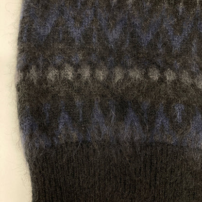 BATONER バトナー 【×Pilgrim】BN-22FM079 ﾌﾞﾗｯｸ ﾓﾍﾔ ｼﾞｬｶﾞｰﾄﾞｸﾙｰﾈｯｸﾆｯﾄ トップス 2