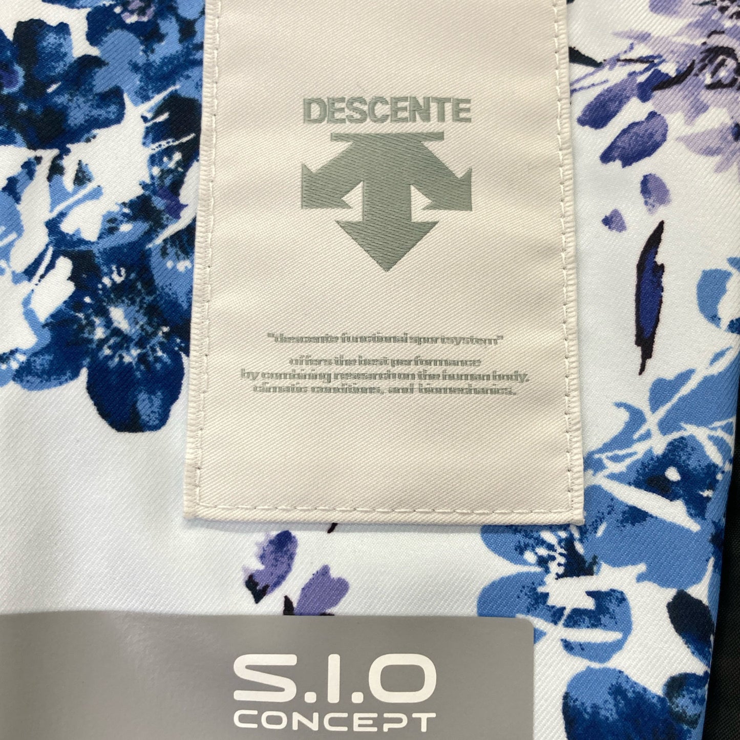 DESCENTE デサント S.I.O CONCEPT ブルー 花柄 スキーウェアセット スーツ セットアップ L