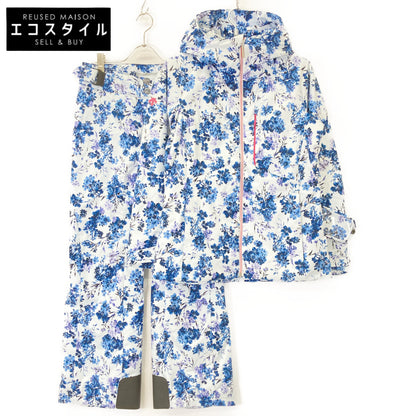 DESCENTE デサント S.I.O CONCEPT ブルー 花柄 スキーウェアセット スーツ セットアップ L