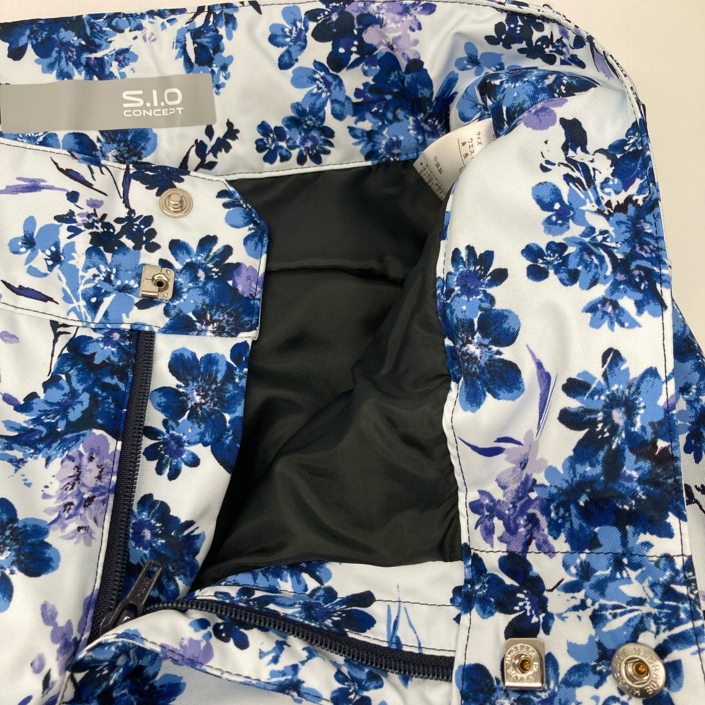 DESCENTE デサント S.I.O CONCEPT ブルー 花柄 スキーウェアセット スーツ セットアップ L