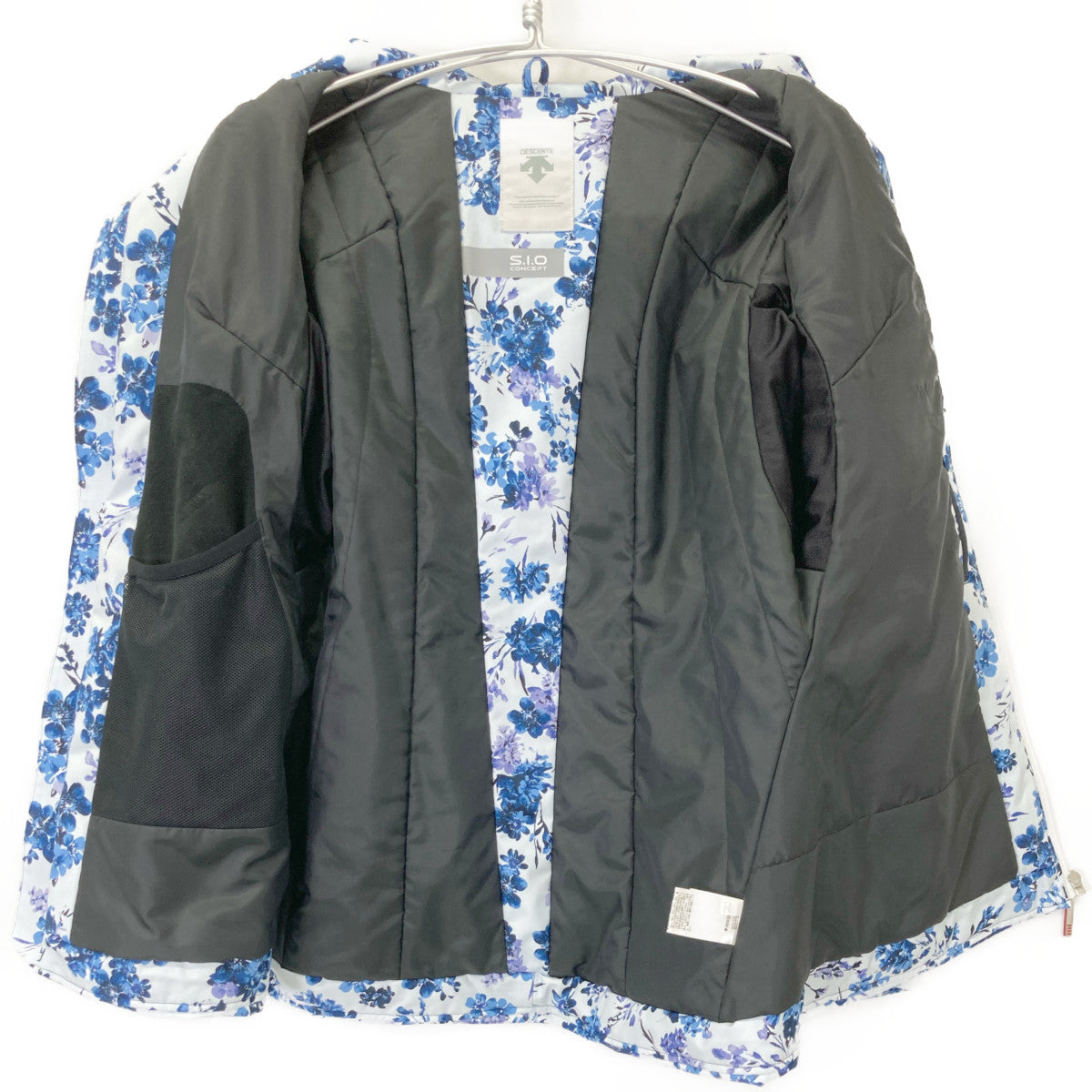 DESCENTE デサント S.I.O CONCEPT ブルー 花柄 スキーウェアセット スーツ セットアップ L