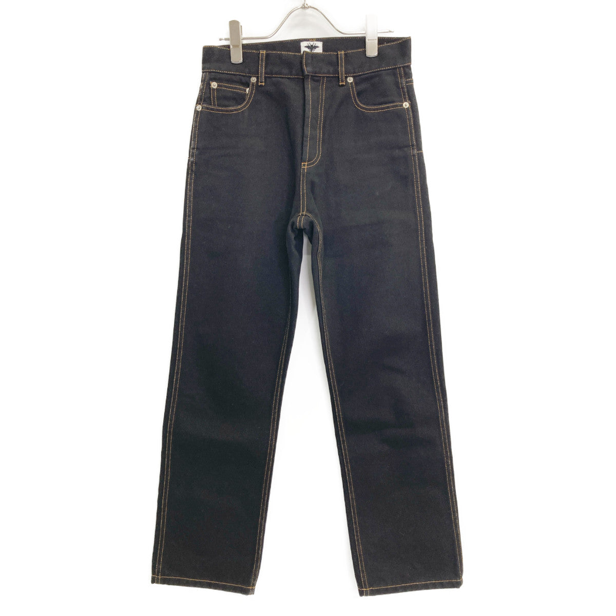 Christian Dior クリスチャンディオール ブラック BEEタグ ボタンフライ クロップドデニムパンツ ボトムス 38