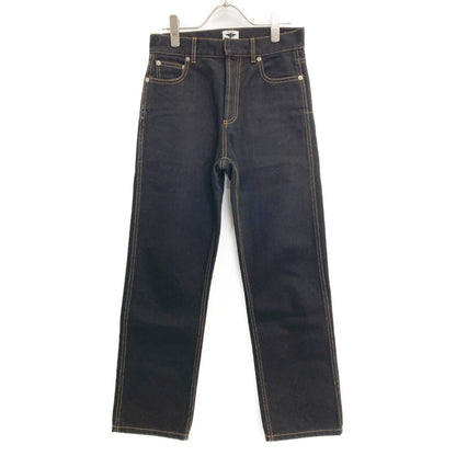 Christian Dior クリスチャンディオール ブラック BEEタグ ボタンフライ クロップドデニムパンツ ボトムス 38