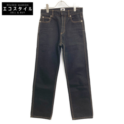 Christian Dior クリスチャンディオール ブラック BEEタグ ボタンフライ クロップドデニムパンツ ボトムス 38