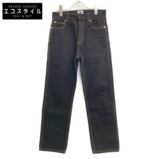 Christian Dior クリスチャンディオール ブラック BEEタグ ボタンフライ クロップドデニムパンツ ボトムス 38