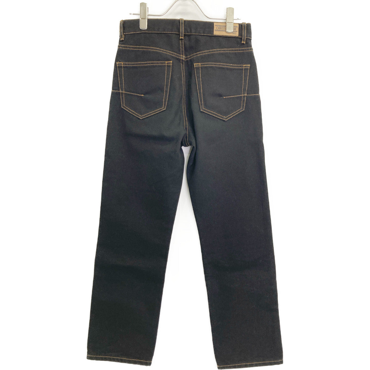 Christian Dior クリスチャンディオール ブラック BEEタグ ボタンフライ クロップドデニムパンツ ボトムス 38