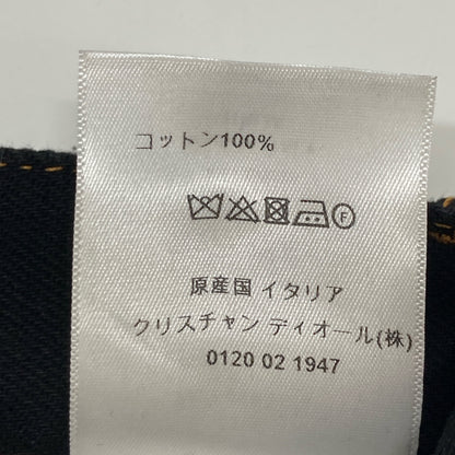 Christian Dior クリスチャンディオール ブラック BEEタグ ボタンフライ クロップドデニムパンツ ボトムス 38