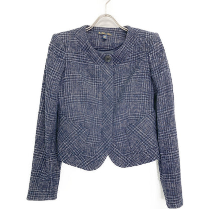 Brooks Brothers ブルックスブラザーズ ブルー ツイードチェックノースリーブワンピース ジャケットセット スーツ セットアップ 2