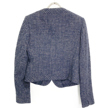 Brooks Brothers ブルックスブラザーズ ブルー ツイードチェックノースリーブワンピース ジャケットセット スーツ セットアップ 2