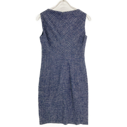 Brooks Brothers ブルックスブラザーズ ブルー ツイードチェックノースリーブワンピース ジャケットセット スーツ セットアップ 2