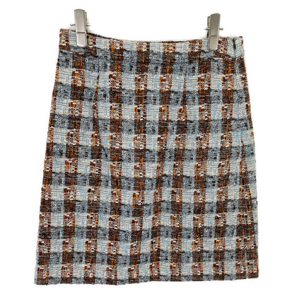 Brooks Brothers ブルックスブラザーズ ライトブルー ノーカラーツイードジャケット スカート セットアップ スーツ セットアップ 0