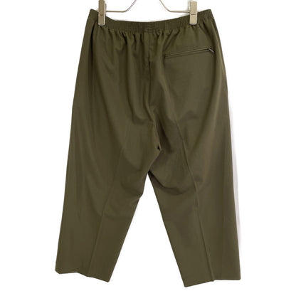 Cellar Door セラー ドアー 24SS 1114-343-8746 カーキ レーヨン混 プリーツスラックスパンツ ボトムス 48
