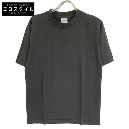 Yonetomi ヨネトミ 95-242-024 ブラック シルク100 ショートスリーブクルーネックニット トップス 3