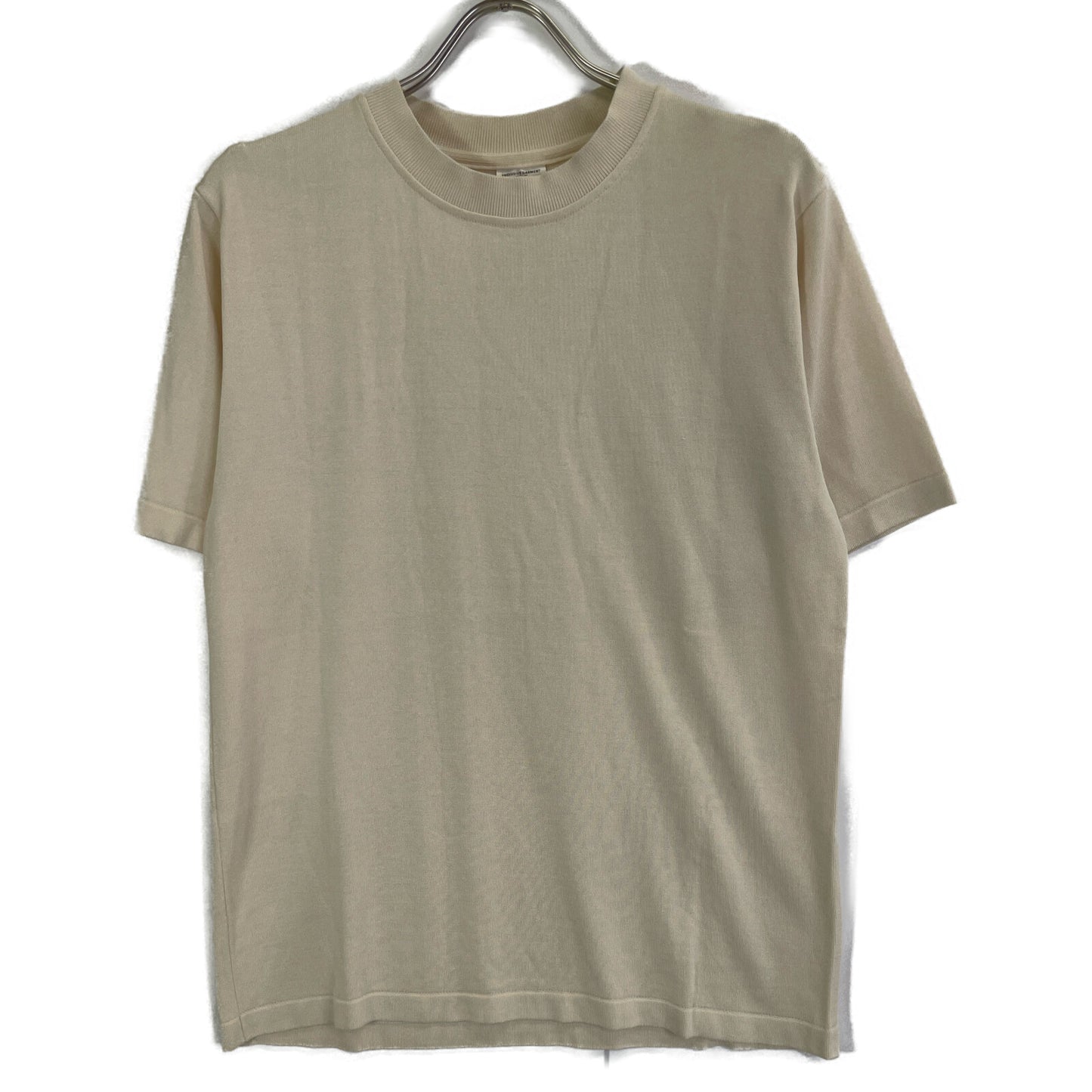 Yonetomi ヨネトミ 95-242-024 アイボリー シルク100 ショートスリーブクルーネックニット トップス 3